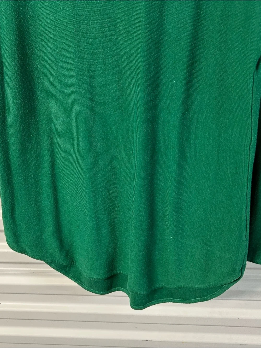 Michael Kors Emerald Green Long Sleeve Crew Neck Top